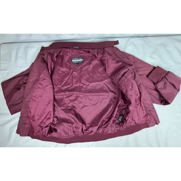 Vintage Members Only Burgandy Bomber Jacket Mens Large Full Zip - Picture 3 of 15